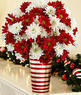 Online Deals 100 Blooms of Christmas Poms w/ vase - ProFlowers