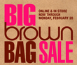 Online Deals Big Brown Bag Sale - Up to 65% Off + Free Shipping with $150 Order